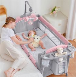 Baby Bassinet Bedside Crib and Playpen