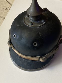 Vintage antique German spiked spike helmet WWI picklehuab would trade buy Military collectibles 