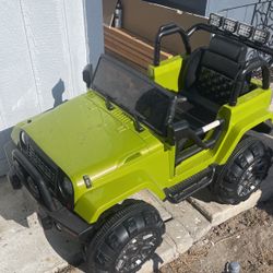 Green Jeep Kids Car Remote Control