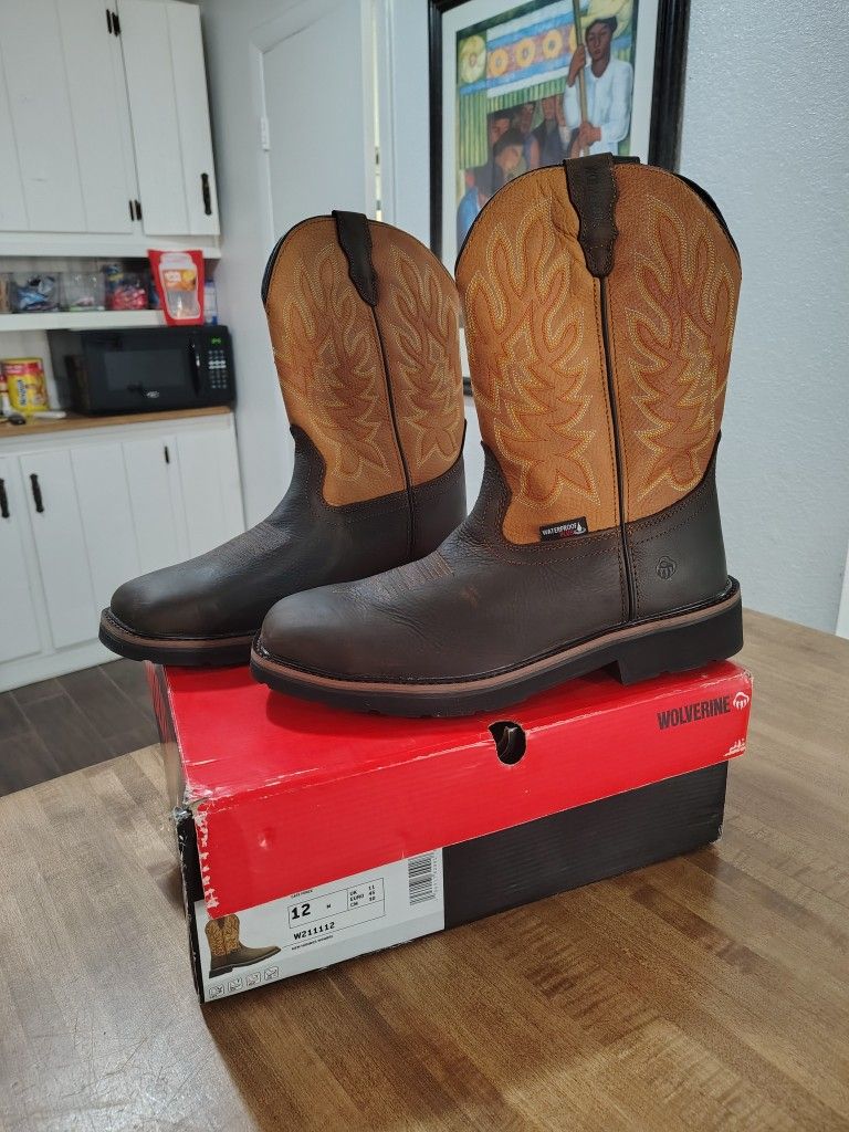 Men's Rancher WP Safety Boots - Dark Coffee Size 12