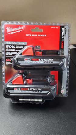 MILWAUKEE M18 18V Lithium-Ion HIGH OUTPUT CP 3.0Ah Battery Pack (2-Pack)