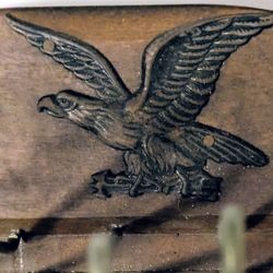 Tie Rack Vintage Wood Panel Metal Eagle Accent Brown 2012