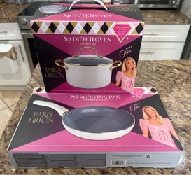 Paris Hilton Nonstick Frying pan and Dutch oven set (Brand New)