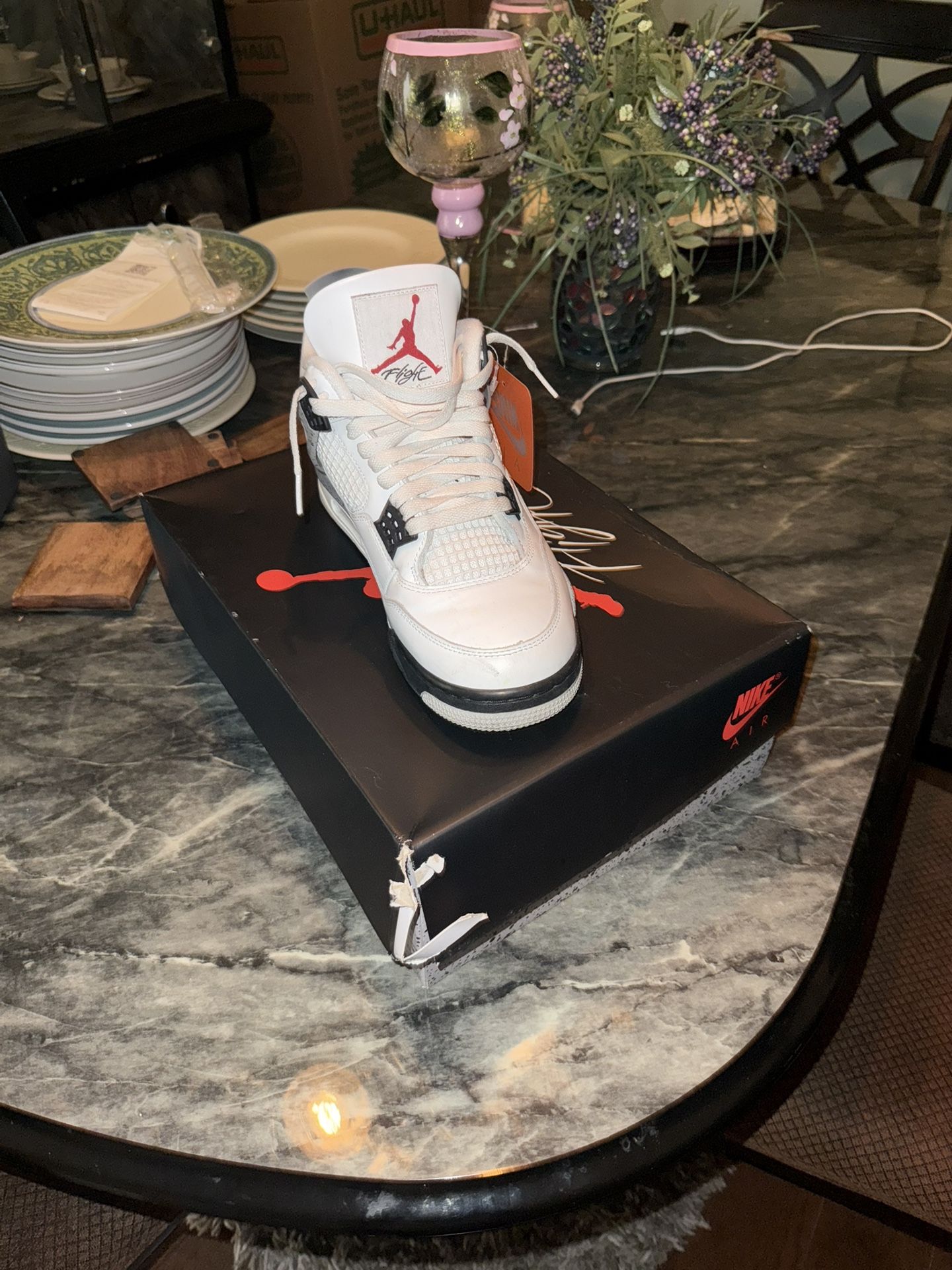 Air Jordan 4 Retro Summit White/ Fire Red