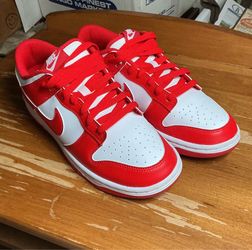 Nike Dunk Low Red and White Sneakers