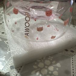 Pawooh Clear Glass Bowl with Cat Print