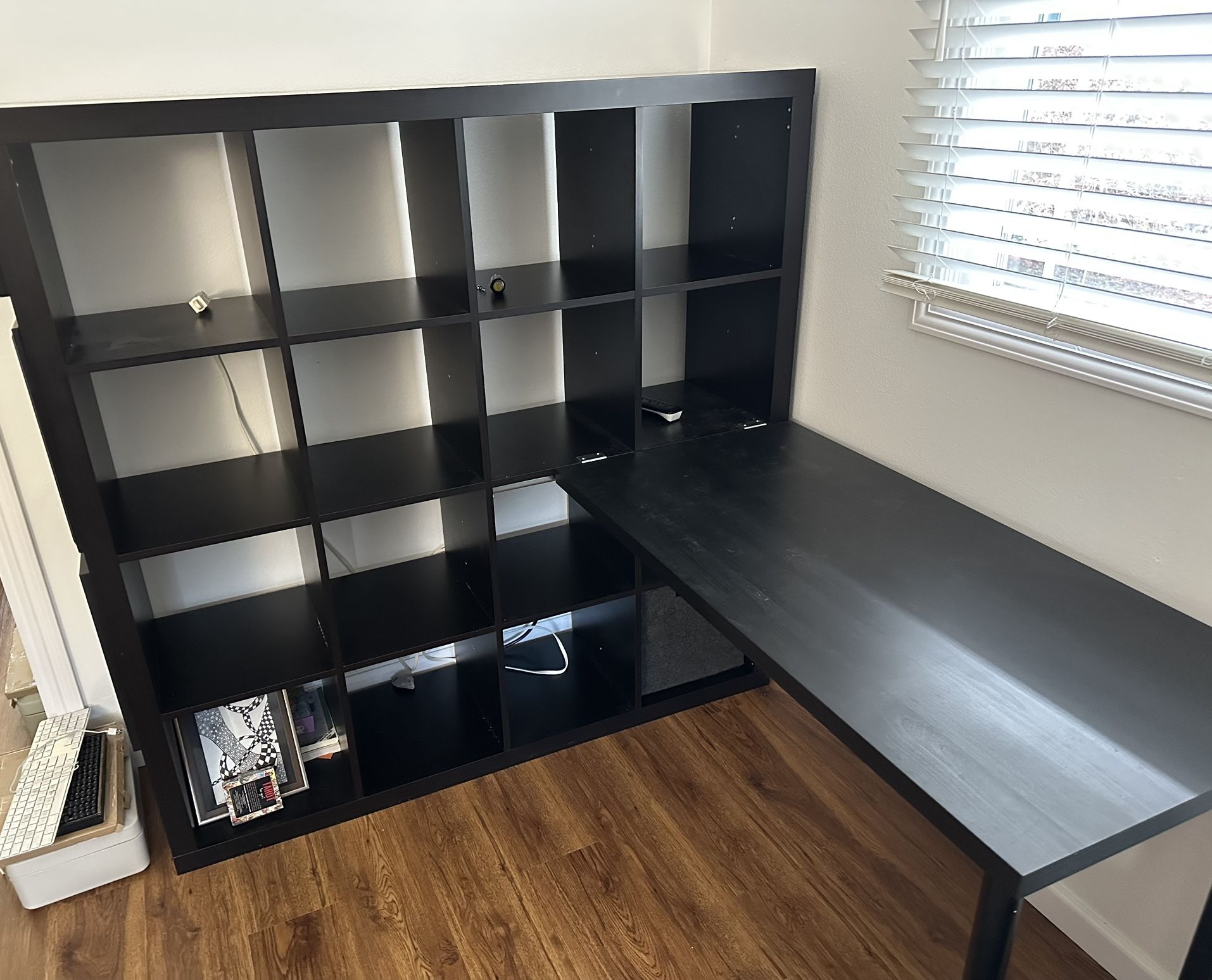 IKEA Kallax Cube Shelf And Desk