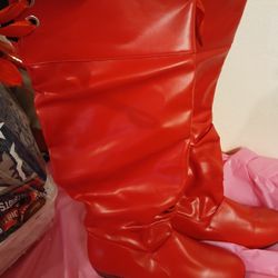 Womans Red Boots