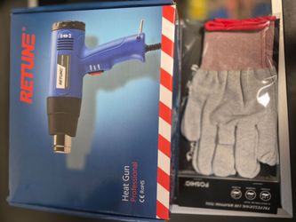 Vinyl wrap Heat Gun & gloves. Para forrar carros