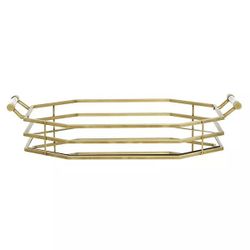Cosmopolitan Gold Metal Framed Tray 