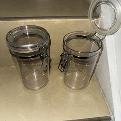 2 Pc Suction Jars