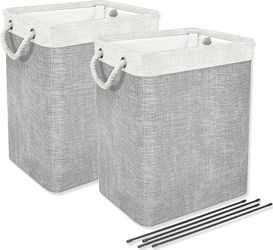 2pcs Foldable Laundry Hamper Capacity Fabric Laundry Basket for Bedroom Living 
