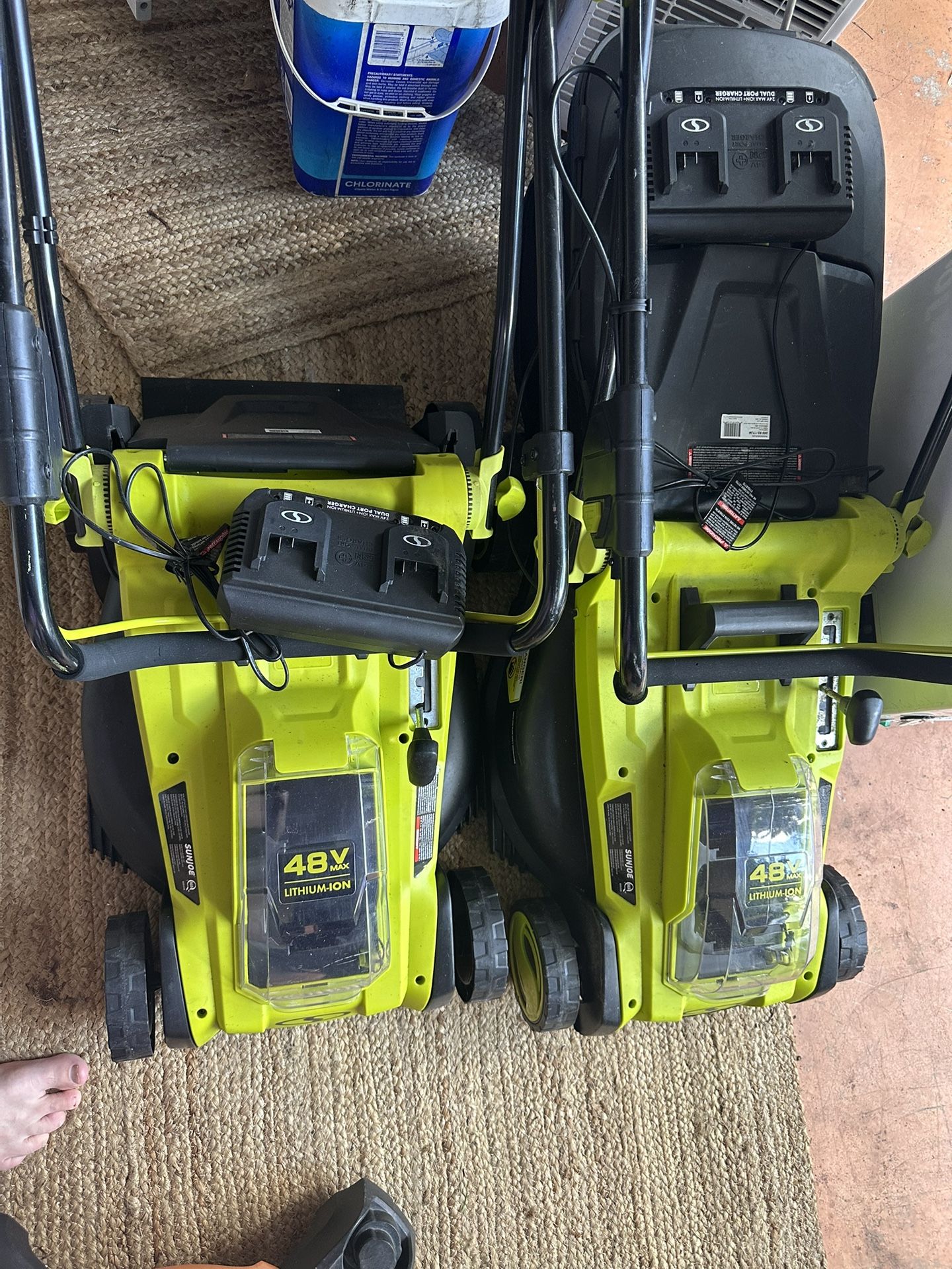 NEW SUNJOE ELECTRIC LAWN MOWERS 48 VOLT (BATTERIES NOT INCLUDED)