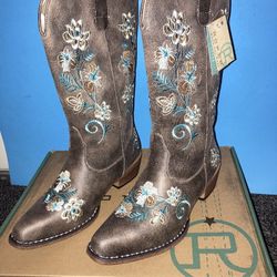 🔥 NEW Roper Women’s Floral Western Boots Size 8.5 🌸