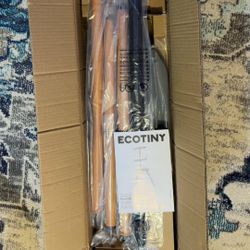 ECOTINY Tripod Easel TV Stand Wood Legs Cable Management…..Brand New