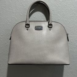 MK Michael Kors Cindy L Pearl Grey Saffiano Leather 