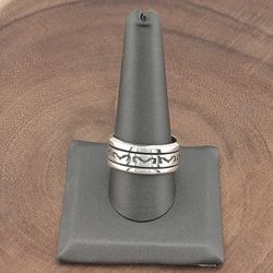 Silver Ring Tribal Rotating Band