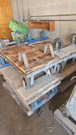 Heavy Duty Industrial Wood and Steel Caster Cart no handle included