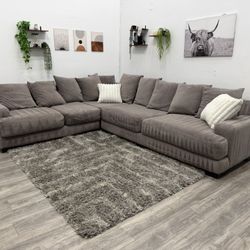 Grey Sectional Couch - Free Delivery 