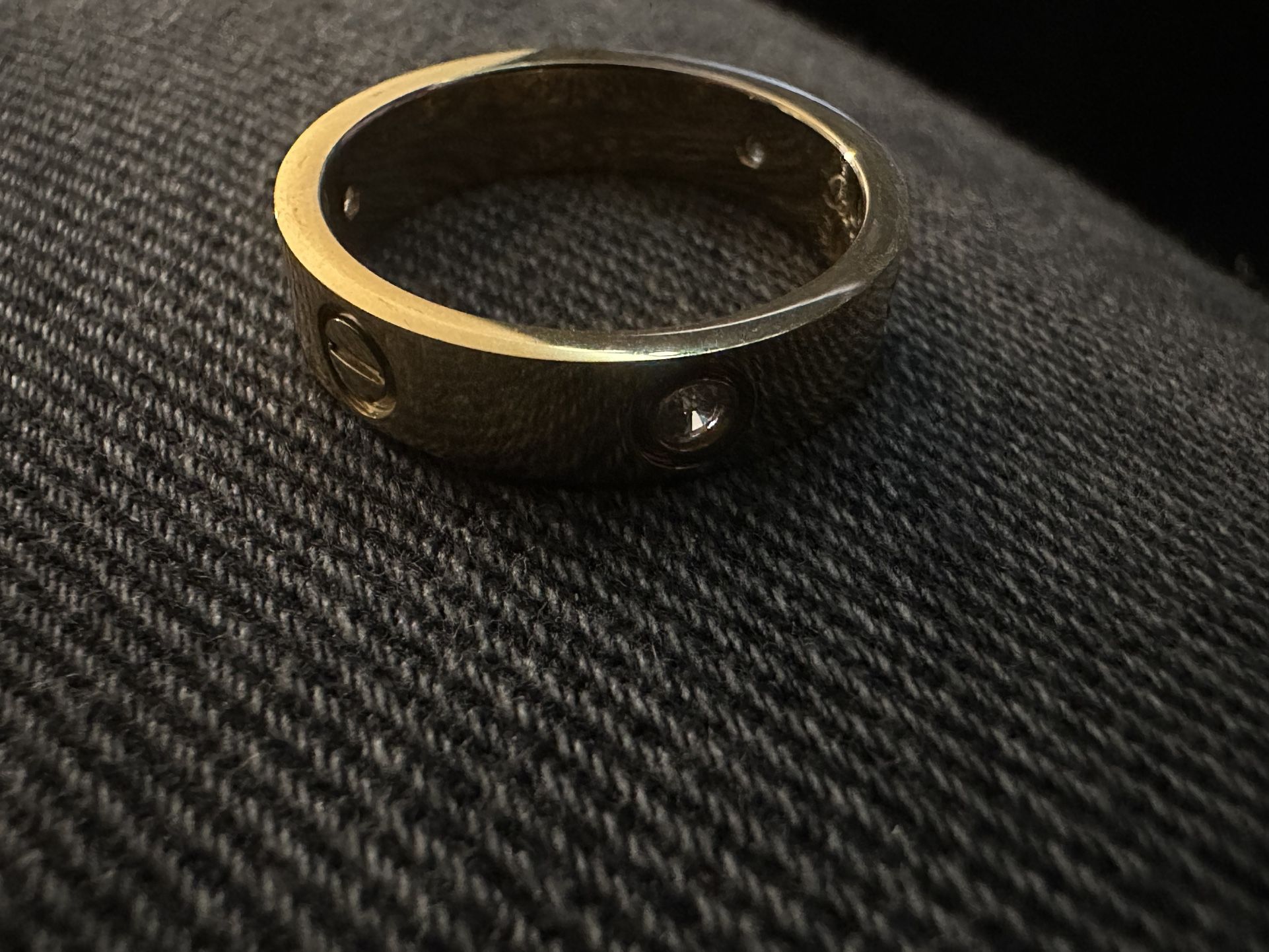 Cartier LOVE Ring 18K Gold (750) with 3 Diamonds – Size 58 - www 