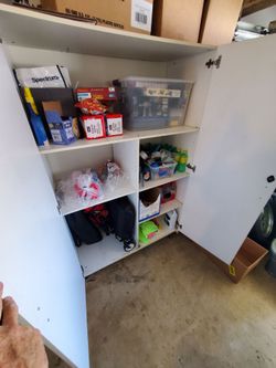 Garage storage cabinets on casters