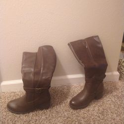 Brown Leather Boots 