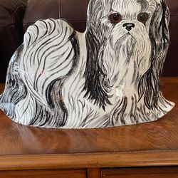 Large, Dogs By Nina, Shih Tzu Vase