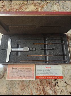 Starrett Depth Micrometer Set with Case
