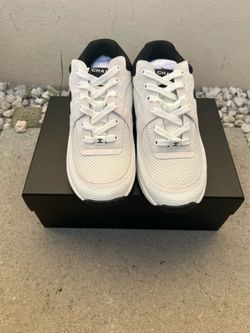 Chanel CC Logo Lace-Up Sneakers for Men – White