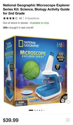 Kids! NEW National Geographic Explorer Series Microscope STEM Kit - Never Opened