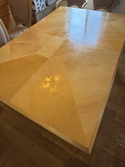 Wooden Dining Table with 6 Matching Chairs