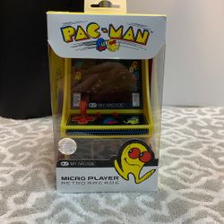 “Micro Player”, New In The Box PAC-MAN Retro Arcade Game 4.5” X  5” X 7.5”