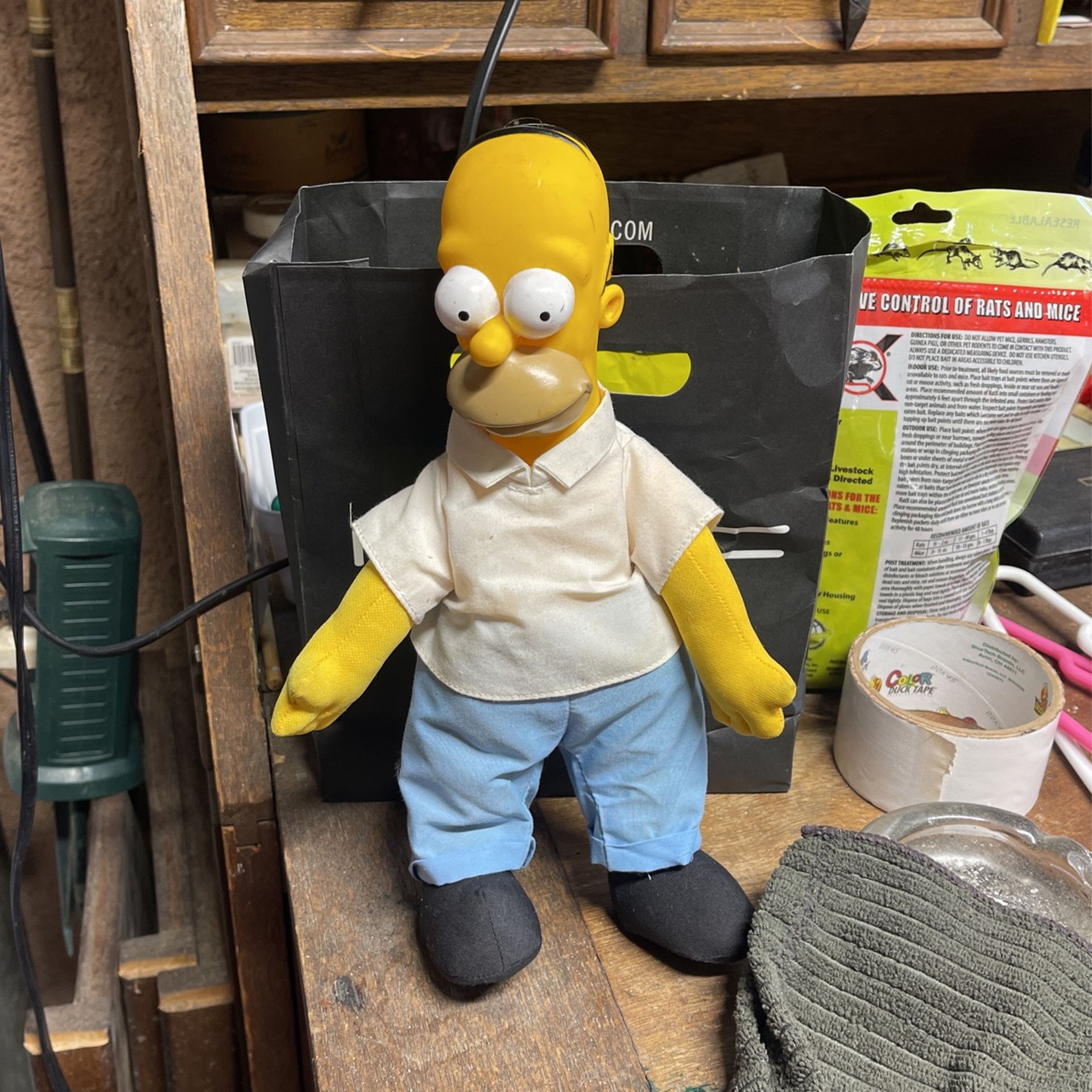 Vintage The Simpsons Homer Simpson Plush Doll.