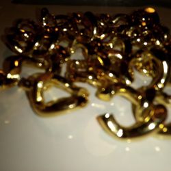 Gold Metal Links For Jewelry Or Fashion Accessories Very Beautiful Shiny Smooth