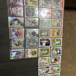 33 Different 2021 Baseball Cards- All Rookies With Several Prizm Parallels & Inserts