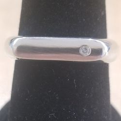 Ring Sterling Silver With Diamond 