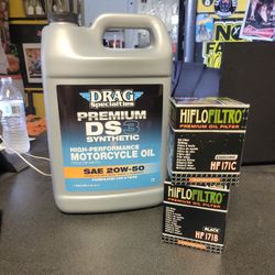 Drag Specialties Pemium DS3 Synthetic Oil And Hiflo Filtro