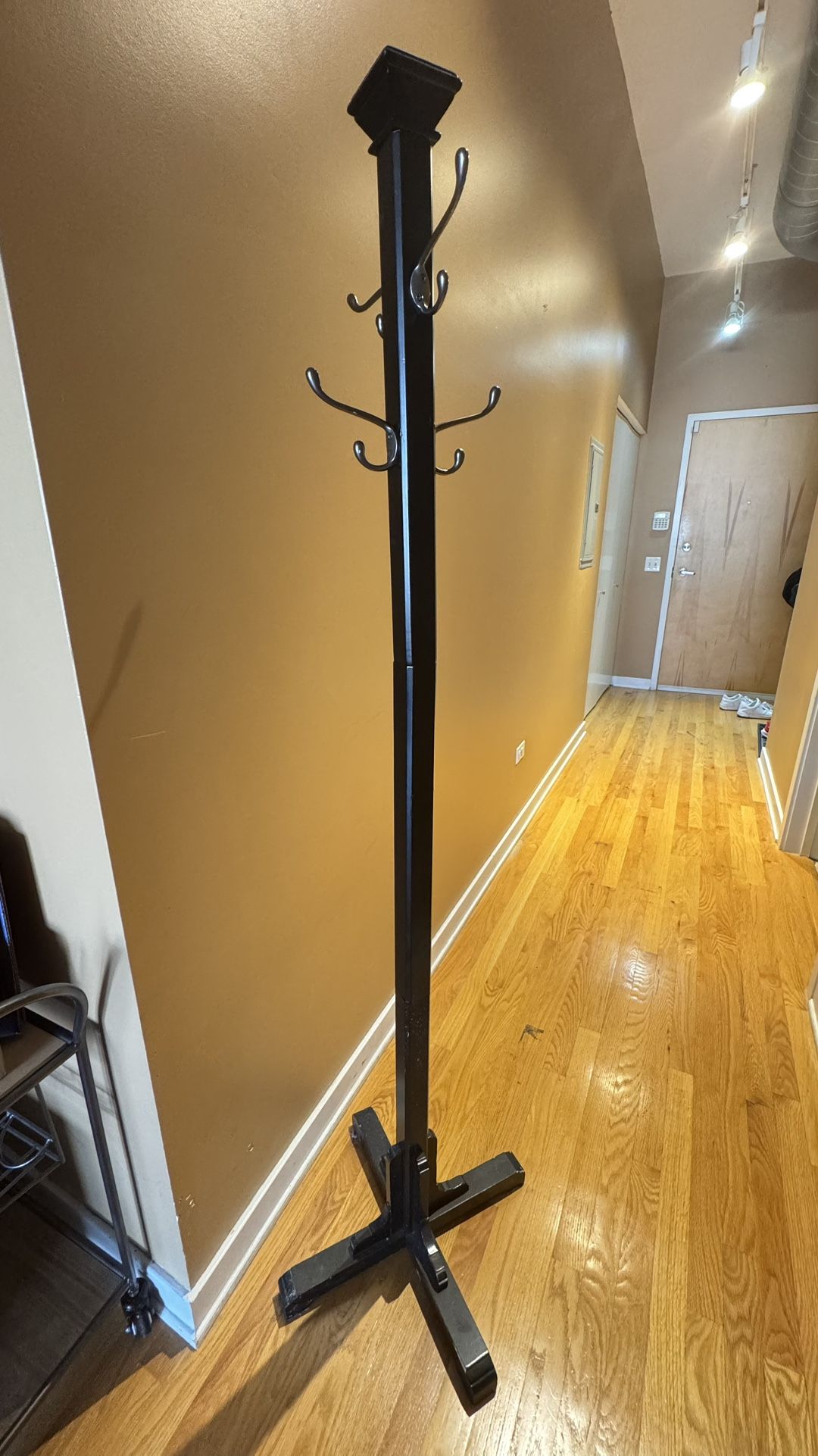 Coat rack stand brown black