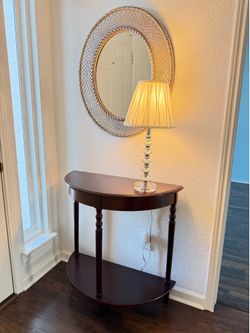 Demilune Entry Table - Light Cherry