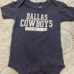 6-9m Cowboys Onesie $1