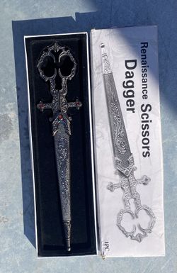 Renaissance Dagger Scissors In Sheathe