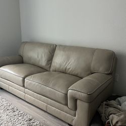 Myars 91” Leather Sofa For Macy’s