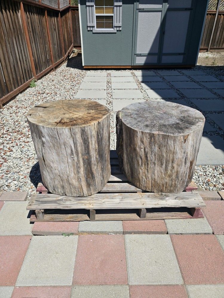 Outdoor Fire 🔥 Pit Wood Stumps - Backyard Gazebo Seats- Qty 2 - $25 each