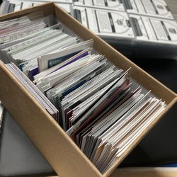 Box of NBA MLB NFL Cards