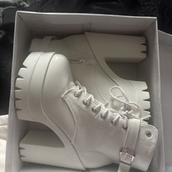 5in white boot heels 