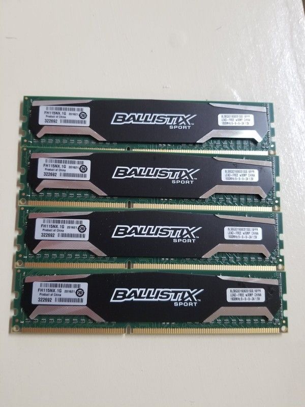 32G BALLISTIX GAMMING 1333MHz DESKTOP MEMORY (SHOP 52)