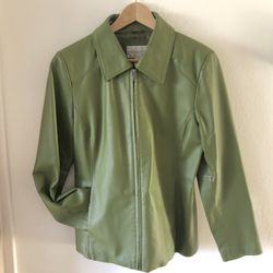 Green Worthington Leather Jacket Excellent Condition 