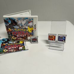 Pokemon Games Nintendo 3ds// Rumble Blast, Pokemon Sun, Pokemon Moon // All tested working & saves