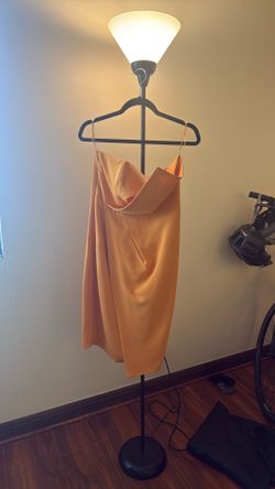 Eliana Crepe corset Midi Dress (Orange)