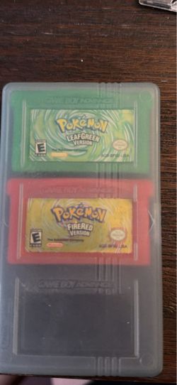 Pokémon FireRed & LeafGreen GBA Cartridges